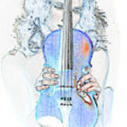 418.1854 Violin Musician #1 Art Print