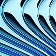 Abstract Curved Lines, Diminishing #1 Art Print