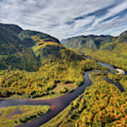 Aerial View Of The Hautes Gorges De La Malbaie Charlevoix Quebec Canada #1 Art Print