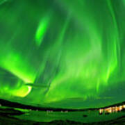 Aurora Borealis Over Norway #1 Art Print
