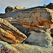 Balanced Boulders In Bentonite Site #1 Art Print