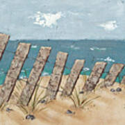 Beach Scene Triptych Ii #1 Art Print