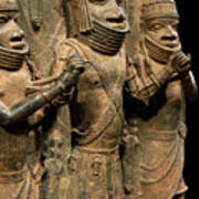 Benin Bronze Sculpture. Art Print
