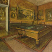 Billiard Room At Menil-hubert, 1892 #1 Art Print