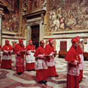 Cardinals Entering Sistine Chapel #1 Art Print