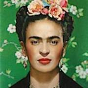 Colourful Frida Kahlo Portrait For Vogue #1 Art Print