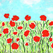 Everythings Popping Up Poppies Art Print
