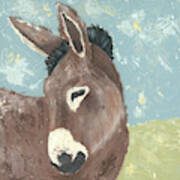 Farm Life-donkey #1 Art Print