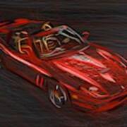 Ferrari 575m Superamerica Draw #1 Art Print