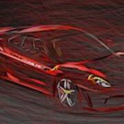 Ferrari F430 Draw #1 Art Print