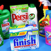 Household Cleaning Products by Science Photo Library