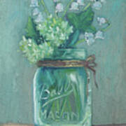 Jar Of Lilies Of The Valley #1 Art Print
