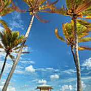 Lifeguard Post In Fort Lauderdale Miami #1 Art Print