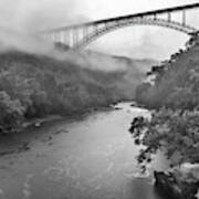 New River Gorge Bridge In Rain #1 Art Print