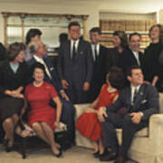 Portrait Of The Kennedy Family At Home #1 Art Print