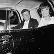 President Kennedy And Jackie Kennedy #1 Art Print