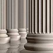 Rows Of Ionic Marble Columns #1 Art Print