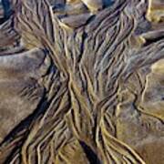 Sand Patterns At Low Tide #1 Art Print