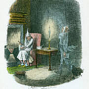 Scene From A Christmas Carol By Charles #1 Art Print