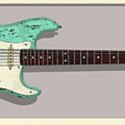 Seafoam Green Stratocaster #1 Art Print