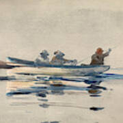 Three Men In A Boat #1 Art Print