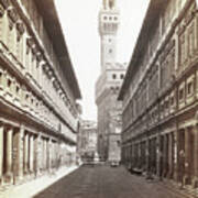 Uffizi Palace And Palazzo Vecchio Art Print