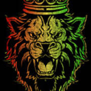 Vintage Lion Of Judah Rastafarian #1 Art Print