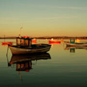 10/11/13 Morecambe. Boats On The Bay. Art Print