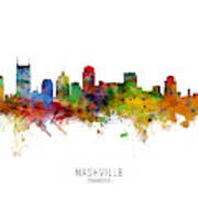 Nashville Tennessee Skyline #15 Art Print
