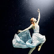 Ballet Dancer Underwater #16 Art Print