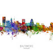 Baltimore Maryland Skyline #17 Art Print