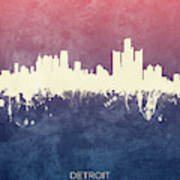 Detroit Michigan Skyline #17 Art Print