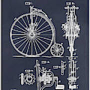 1887 Bouck Bicycle Blackboard Patent Print Art Print
