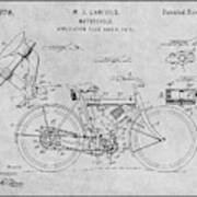 1919 W. J. Canfield Motorcycle Gray Patent Print Art Print
