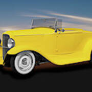 1930 Ford Roadster Convertible  -  1930fordroadsterconvertible186024 Art Print