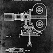 1930 Movie Camera Patent Black #1930 Art Print
