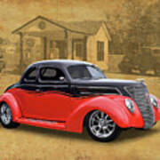 1937 Ford Coupe Street Rod Art Print
