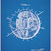 1957 Satellite Structure Sputnik Patent Print Art Drawing Poster 18X24 