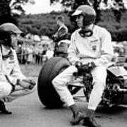 1965 Race Scene With Dan Gurney And Jim Clark With Lotus Art Print