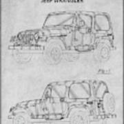 1997 Jeep Wrangler Gray Patent Print Art Print