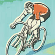 Bicycle Racer #2 Art Print