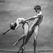 Couple Of Ballet Dancers Posing #2 Art Print