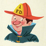 Firefighter #2 Art Print
