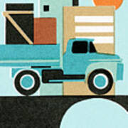 Hauling Truck #2 Art Print