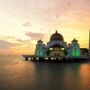 Malacca Islam Mosque Is Beautiful Islam #2 Art Print