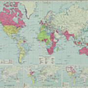 Map Of The World #2 Art Print