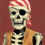 Skeleton Pirate #2 Art Print