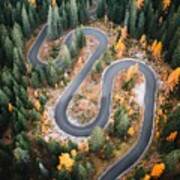 Top Aerial View Of Famous Snake Road #2 Art Print