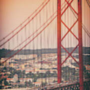 25th April Bridge Lisbon Portugal Art Print