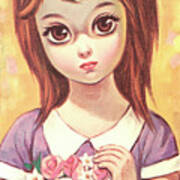 Big-eyed Girl #3 Art Print